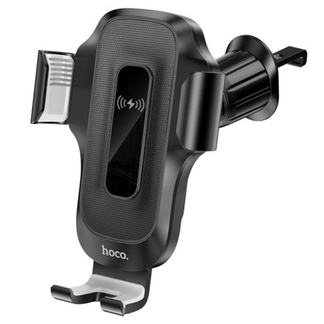 Автодержатель Hoco HW2 с функцией беспроводной зарядки 15W air outlet черный