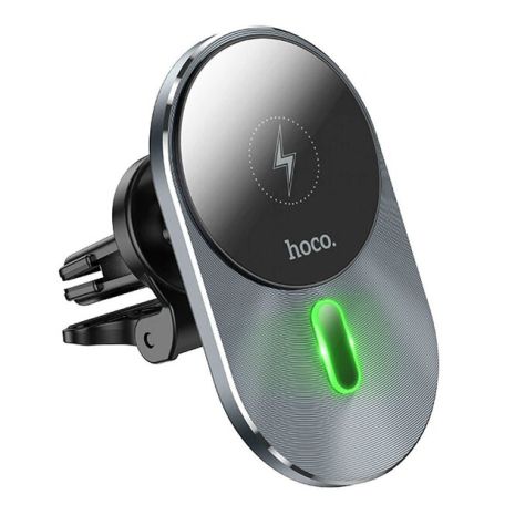 Автотримач Hoco CA91 Magic magnetic wireless fast charging, 15W, сірий