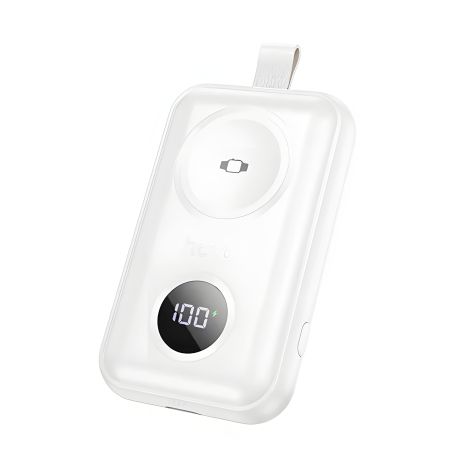 Повербанк Hoco J137 з зарядкою для iWatch, 2500mAh, White