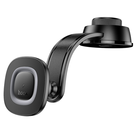 Автотримач Hoco HW31 магнітний з бездротовою зарядкою, 15W, black metal gray Автотримач Hoco HW31 магнітний з бездротовою зарядкою, 15W, black metal gray