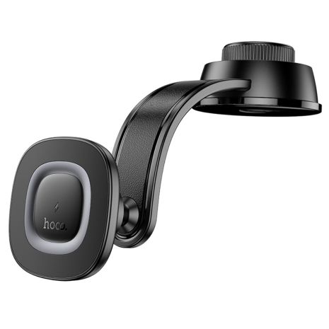 Автотримач Hoco HW31 магнітний з бездротовою зарядкою, 15W, black metal gray Автотримач Hoco HW31 магнітний з бездротовою зарядкою, 15W, black metal gray