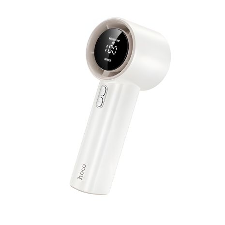 Hoco HX64 Hurricane Вентилятор, High Speed Handheld Fan, 60dB, 3600mAh, 1.5-7h, White Hoco HX64 Hurricane Вентилятор, High Speed Handheld Fan, 60dB, 3600mAh, 1.5-7h, White