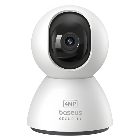 Камера відеоспостереження Baseus Security P1 для внутрішнього використання, 8x Zoom, 4MP, 3K, Wi-Fi 2.4G, microSD до 256GB, Type-C, біла