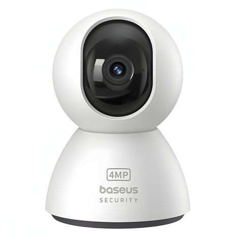 Камера відеоспостереження Baseus Security P1 для внутрішнього використання, 8x Zoom, 4MP, 3K, Wi-Fi 2.4G, microSD до 256GB, Type-C, біла