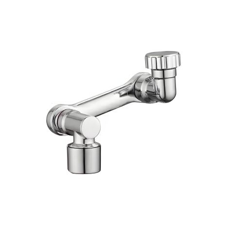 Насадка для крана поворотная универсальная, удлинитель, "роборука" 1080град, пластик, серебряная