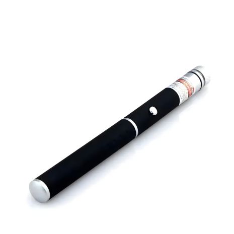 Красный луч лазерной указки LP001RKS на батарейках AAAx2 черно-серебристый