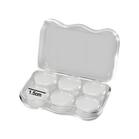 Мягкие беруши BSCW6C силиконовые принимающие форму 6шт комплект в кейсе белые