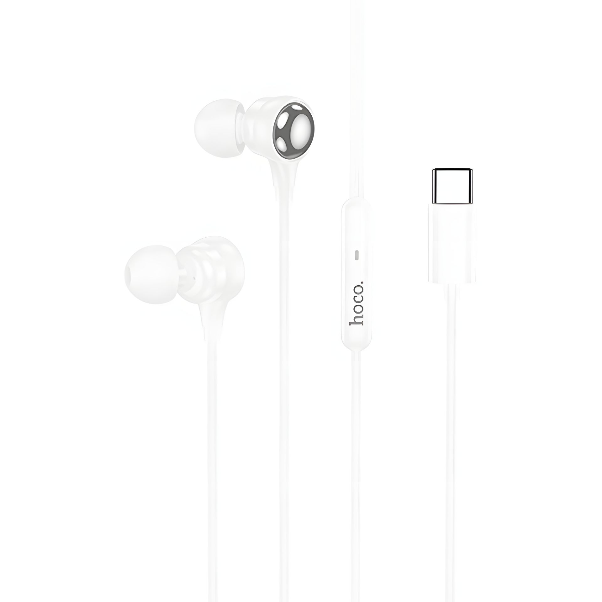 Вакуумные наушники Hoco M116 с микрофоном Type-C белые Вакуумные наушники Hoco M116 с микрофоном Type-C белые
