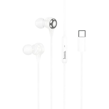 Вакуумные наушники Hoco M116 с микрофоном Type-C белые