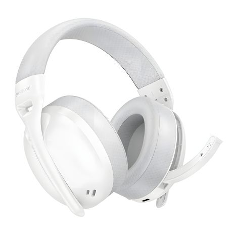 Игровые Наушники Magic light Borofone BO30 (Bluetooth, Type-C to 3.5 wired) Белый