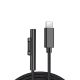 Кабель-адаптер Type-C (M) to Microsoft Surface, PD 15V 3A, For Surface Pro 3, 4, 5, 6, 7, 8, Go 1, 2, 3, Laptop 1, 2, 3, 4, 2m, Black