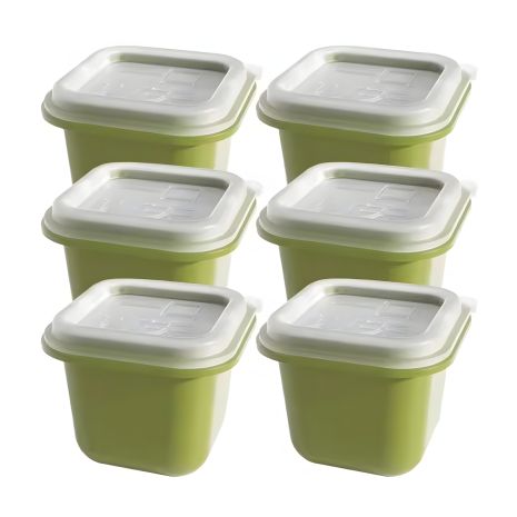 Формы для льда 46x54mm отдельные кубики, комплект 6шт, зеленые с крышкой Формы для льда 46x54mm отдельные кубики, комплект 6шт, зеленые с крышкой