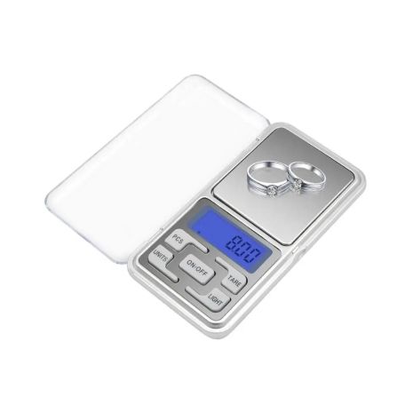 Ваги ювелірні електронні точність 0.01g до 500g з кришкою grey