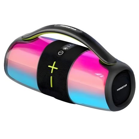 Колонка портативна HOPESTAR P54, LED, IPX6, BT5.3, USB, TF, FM, AUX, TWS, 40W, 5200mAh, 4-6h, Чорний Колонка портативна HOPESTAR P54, LED, IPX6, BT5.3, USB, TF, FM, AUX, TWS, 40W, 5200mAh, 4-6h, Чорний