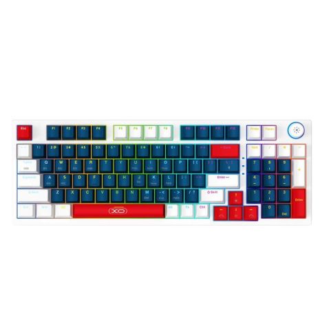 Клавиатура Игровая беспроводная XO KB-08 Wireless Tri-mode 96-key Mechanical Синий+Белый+Красный