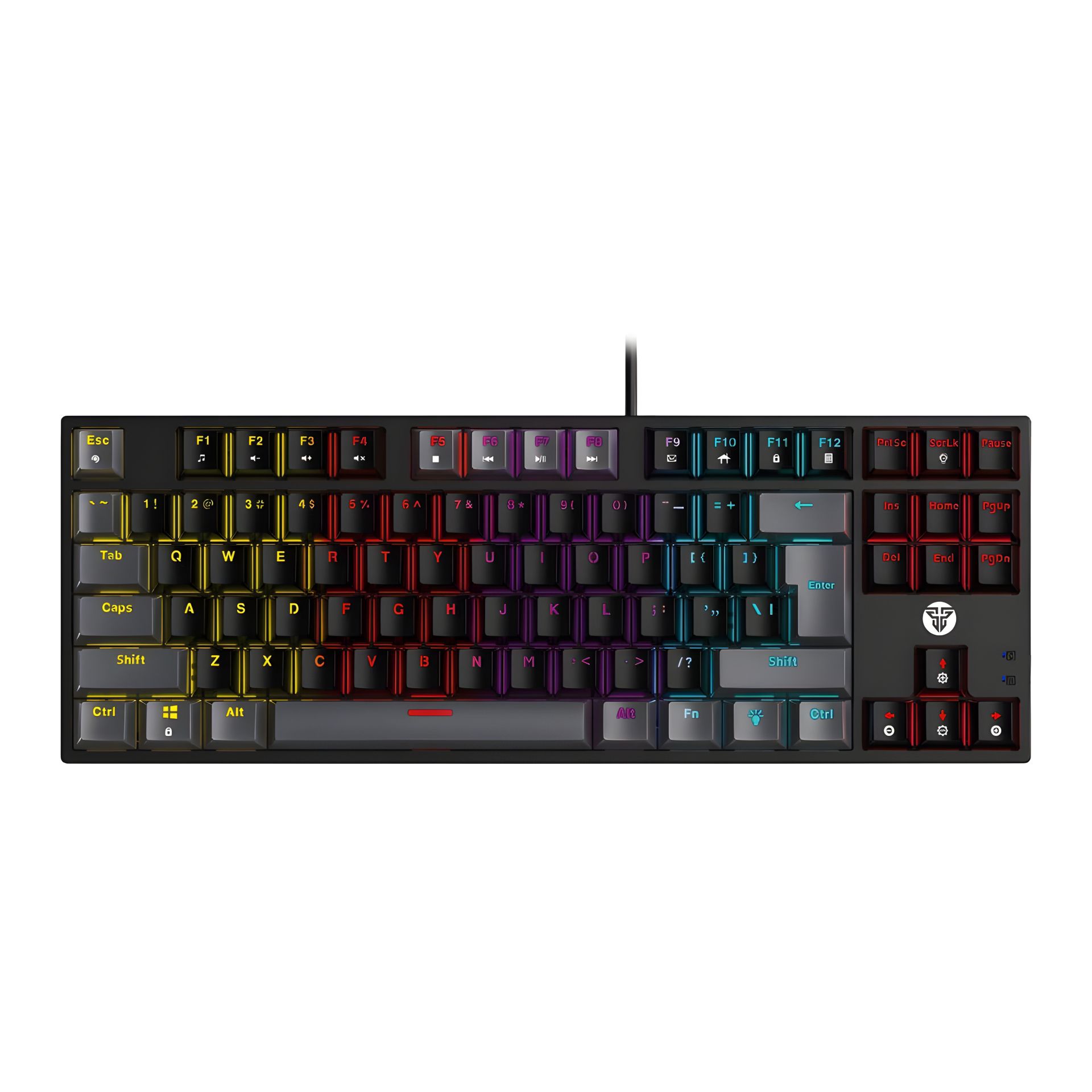 Игровая Клавиатура Fantech ATOM MK876V2 Синий Переключатель Черный/Серый Игровая Клавиатура Fantech ATOM MK876V2 Синий Переключатель Черный/Серый