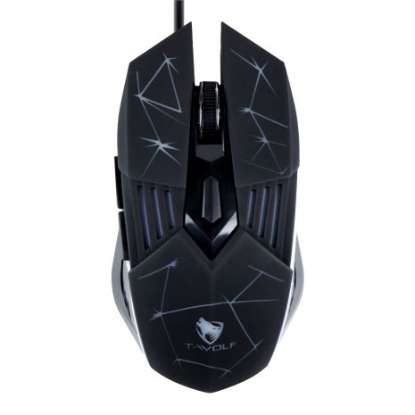 G560 TWolf миша, дротова ігрова, USB, 1200-3600DPI, 1.35m, Чорний