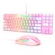 ONIKUMA G26 + CW916 Combo Gaming 2-in1 (Keyboard ENG та Миша) біло-рожевий