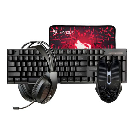 Комплект Игровой 4в1 Черный T-Wolf TF-400 Комплект Игровой 4в1 Черный T-Wolf TF-400