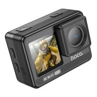 Екшн-камера Hoco DV102 4K, протиударна, 150°, Wi-Fi, 900mAh, 1.5h, чорна