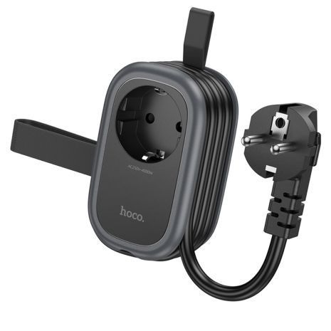 Hoco NS6 мережевий подовжувач-зарядний пристрій, 2 USB, Type-C, 1 розетка, 1.1 м, black Hoco NS6 мережевий подовжувач-зарядний пристрій, 2 USB, Type-C, 1 розетка, 1.1 м, black