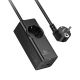 Мережевий подовжувач-зарядний Hoco NS9, USB, 3 Type-C, PD 67W, 1 розетка, 2 м, black