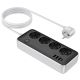 Подовжувач мережевий HOCO Sunlight AC21, 4-bit desktop socket, 3M, 3USB, 1Type-C, 17W, 3.4A, чорний