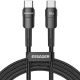Кабель Essager, 60W, Type-C, PD, 0.5m, Braided Black