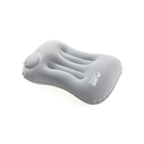 Надувная кемпинговая подушка BISINNA для шеи и поясницы серого цвета
