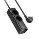 Hoco NS10 Charger Extension, 1 USB, 3 Type-C, PD 67W, 2 Sockets, 2m Black