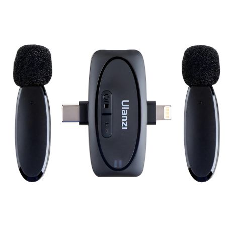 Ulanzi V6 беспроводной петличный микрофон 3 в 1, черный