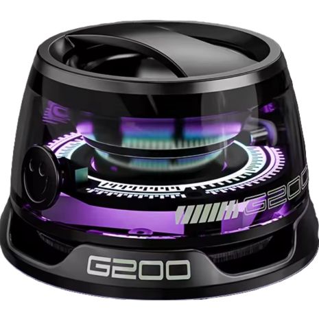 BT5.0 G200 Outdoor Magnetic Wireless Portable Mini Travel Bluetooth колонка з RGB Color Light and Phone Holder для Ios, IPX5, TWS, RGB, 7h, BLACK