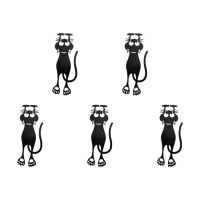 Набір закладок книжкових креативних Black Cat 01, 5шт, Black