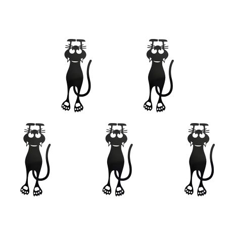 Набор книжных закладок креативных Black Cat 01 (5шт) Black