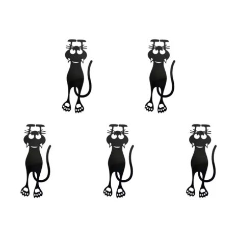 Закладки книжкові креативні Black Cat 01 набір 5шт Black