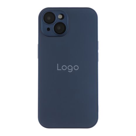 AG-Glass Matte Case with Camera Lens Protection and MagSafe for iPhone 15 Navy Blue