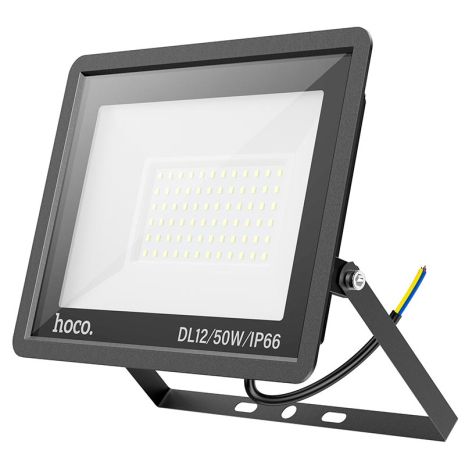 HOCO DL12 Лампа ультратонка вулична LED прожектор, 50W, IP66, 175-260V, 180°, чорна
