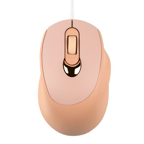 Дротова миша TWolf V2, USB, 800-1600DPI, 1.4m, Молочний