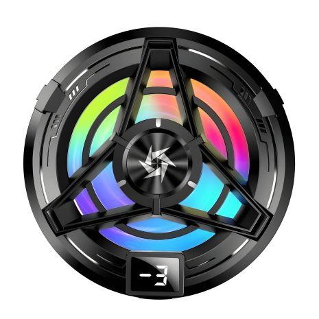 Магнитный кулер SL17 для смартфона с LED-дисплеем и клипсой, Type-C 10W, чёрный