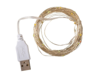 Гирлянда нить USB LED 5M 50 светодиодов теплый