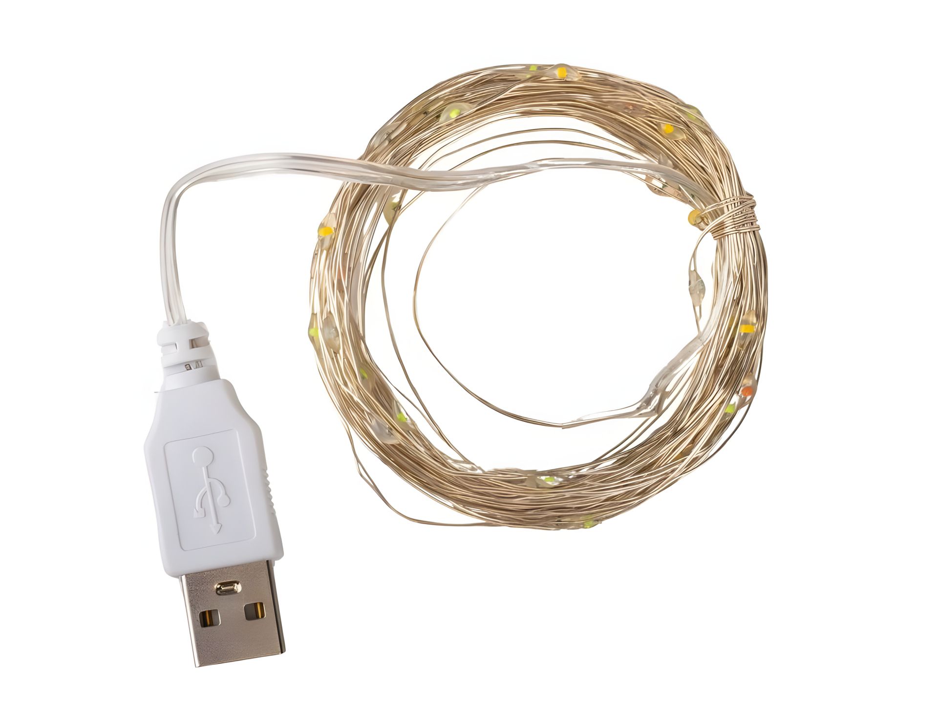 USB гирлянда нить 5M 50 LED тёплый свет USB гирлянда нить 5M 50 LED тёплый свет