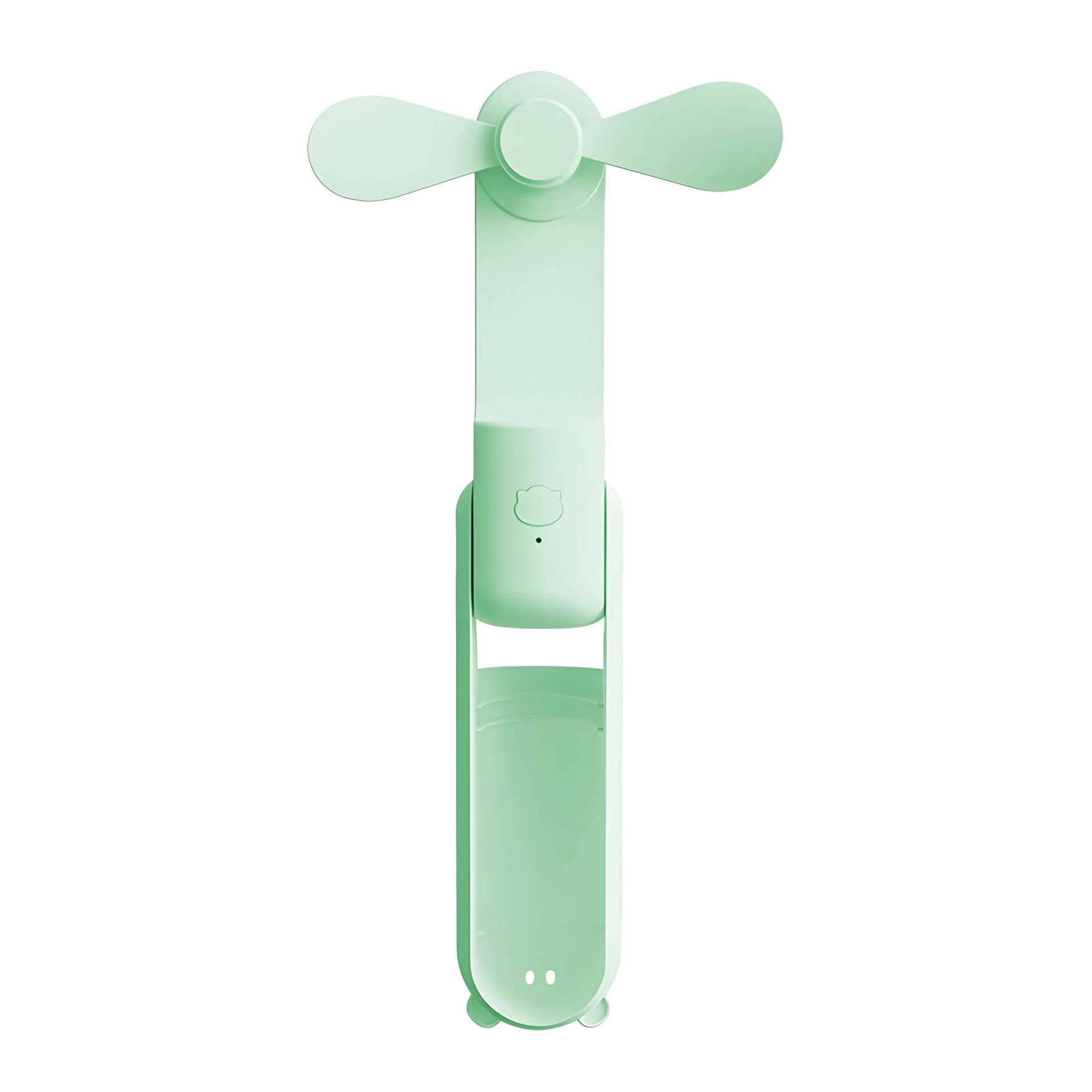 Портативный аккумуляторный раскладной вентилятор PF05W зеленый Портативный аккумуляторный раскладной вентилятор PF05W зеленый