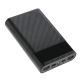 Корпус-кейс DIY L4 под АКБ 18650 4шт (4x18650) повербанк 10W 2xUSB, Type-C, microUSB, LED дисплей, фонарик, black