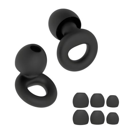 Силиконовые ушные затычки T2CIRP комплект с амбушюрами (3 пары) чёрного цвета