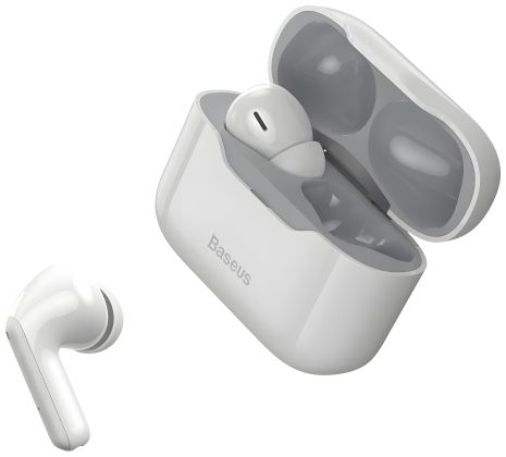 Наушники Bluetooth BASEUS SIMU ANC Wireless Earphone S1 |BT5.1, 40/380mAh, 4.5/24 часа| (NGS1-02) белые