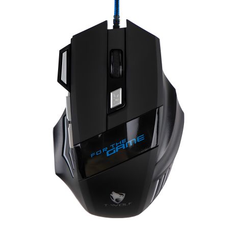 Дротова ігрова миша TWolf M1, 800-2400DPI, USB, 1.4m, чорна