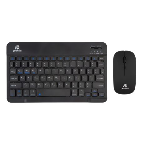 Черная JEQANG JB-350 Беспроводная Клавиатура и Мышь Bluetooth charging Черная JEQANG JB-350 Беспроводная Клавиатура и Мышь Bluetooth charging