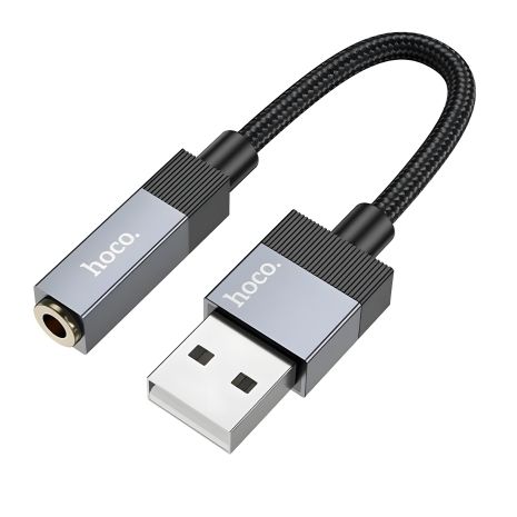 Переходник адаптер Hoco UPA32D USB на Jack 3.5 черный