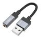Переходник адаптер Hoco UPA32D USB на Jack 3.5 черный Переходник адаптер Hoco UPA32D USB на Jack 3.5 черный