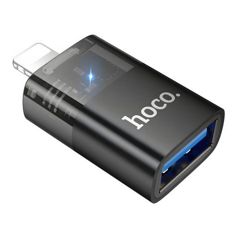 Адаптер Black USB to Lightning Hoco UA36